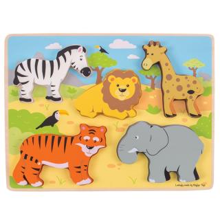Bigjigs Toys vkládací puzzle - Safari
