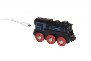 Brio Elektrický lokomotiva nabíjecí přes mini USB kabel