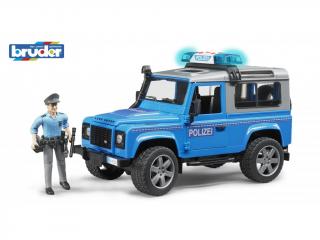 Bruder - Auto Land Rover policie s figurkou