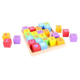 Dřevěná hračka - Dřevěné kostky s abecedou