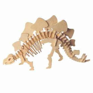 Dřevěné 3D puzzle dinosauři - velký Stegosaurus BJ002