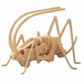 Dřevěné 3D puzzle dřevěná skládačka hmyz - Cvrček E015