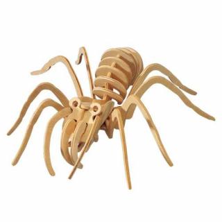 Dřevěné 3D puzzle dřevěná skládačka hmyz - Tarantule E017