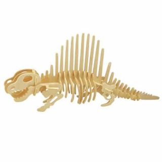 Dřevěné 3D puzzle skládačka dinosauři - Dimetrodon J012