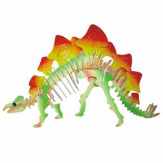 Dřevěné 3D puzzle skládačka dinosauři - Stegosaurus JC002