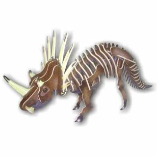 Dřevěné 3D puzzle skládačka dinosauři -  Styracosaurus JC006