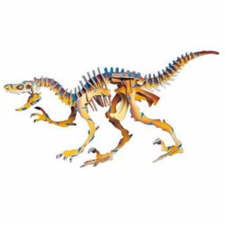 Dřevěné 3D puzzle skládačka dinosauři -  Velociraptor JC004