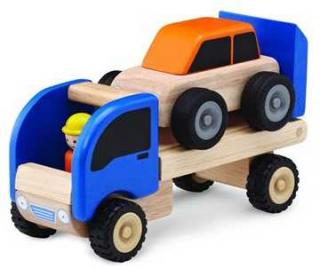 Dřevěné hračky - dřevěné auto - Mini odtahové auto