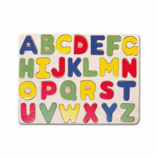 Dřevěné hračky - dřevěné vkládací puzzle - Puzzle - abeceda