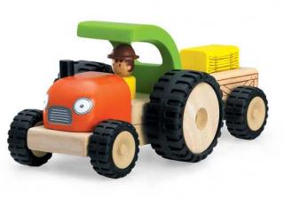 Dřevěné hračky - Dřevěný Mini Traktor