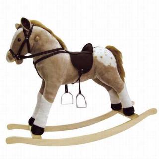 Dřevěné hračky - Houpací kůň plyšový Max