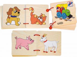 Dřevěné hračky - Obrázková knížka Mašinka