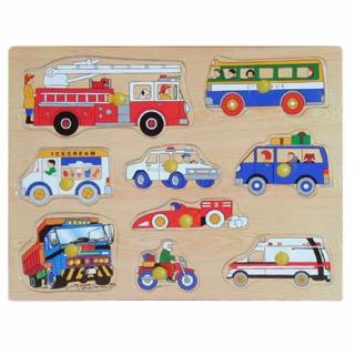 Dřevěné hračky - Vkládací puzzle - Dopravní prostředky B