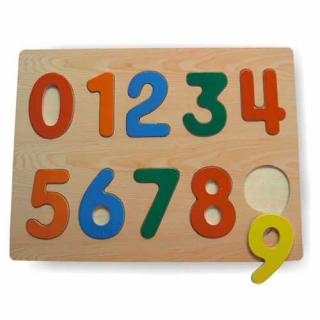 Dřevěné hračky - Vkládací puzzle - Vkládačka - Číslice