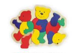 Dřevěné hračky - Vkládací puzzle - Vkládačka - Medvídci