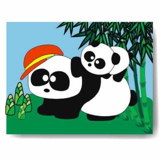Dřevěné hračky - Vkládací puzzle - Vkládačka - Panda