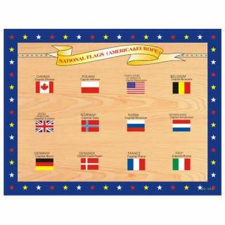 Dřevěné hračky - Vkládací puzzle - Vkládačka - Vlajky