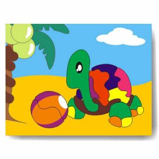 Dřevěné hračky - Vkládací puzzle - Vkládačka - Želva