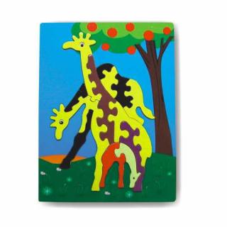 Dřevěné hračky - Vkládací puzzle - Vkládačka - Žirafy