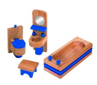 Dřevěné hračky Woody - Nábytek do domečku Koupelna