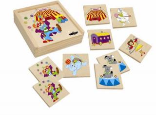 Dřevěné hračky Woody - Pexeso Mašinka - cirkus
