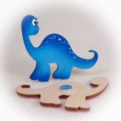 Dřevěné magnetky - Brontosaurus