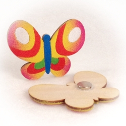 Dřevěné magnetky - Motýl Otakar