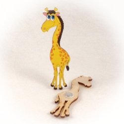 Dřevěné magnetky - Žirafa