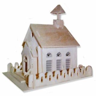 Dřevěné skládačky 3D puzzle slavné budovy - Kostel