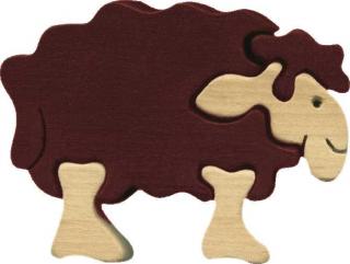 Dřevěné vkládací puzzle z masivu - Malá ovečka Shaun