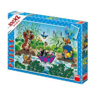 Papírové puzzle 100 XL dílků Krtek a plavba