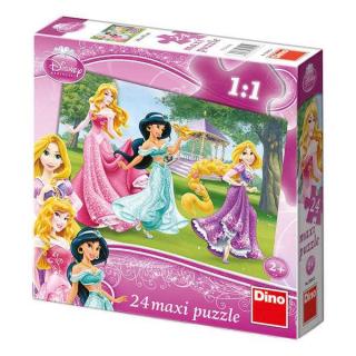 Papírové puzzle 24 dílků maxi Princezny