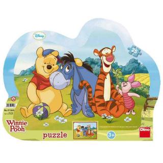 Papírové puzzle 25 dílků medvídek PÚ a kamarádi
