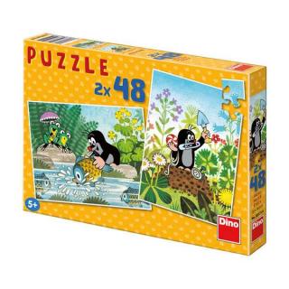 Papírové puzzle 2x48 dílků Krteček