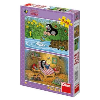 Papírové puzzle 2x48 dílků Krtek a perla
