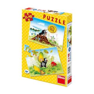 Papírové puzzle 2x48 dílků Krtkův svět