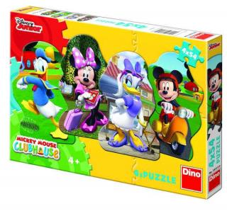 Papírové puzzle 4x54 dílků MICKEY a kamarádi