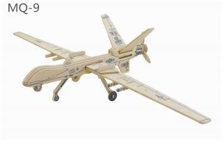 Robotime dřevěné skládačky 3D puzzle - Drone MQ 9