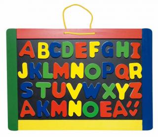 Školní pomůcky - Dětská magnetická tabule s písmeny