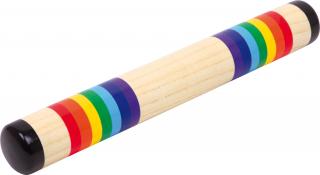 Small Foot Detské drevené hudobné nástroje - Dažďová palica, farebná