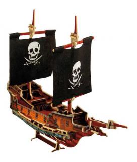Small Foot Drevené 3D puzzle Pirátská loď Jack