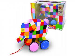 Vilac - Dřevěný tahací barevný slon Elmer