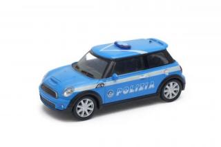 Welly - Mini Cooper S 1:43 policie bílá
