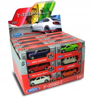 Welly - Model auta 1:60 různé druhy, barvy 1 ks