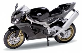 Welly - Motocykl Aprilia RSV1000R Factory model 1:18 šedá