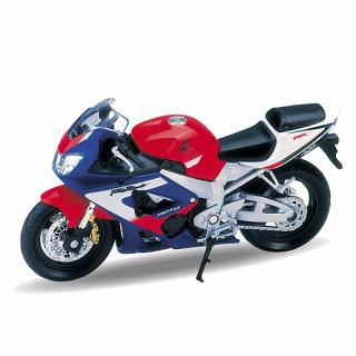 Welly - Motocykl Honda CBR900RR Fireblade model 1:18 modročervená