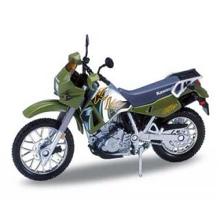 Welly - Motocykl Kawasaki KLR650 (2002) model 1:18 zelená