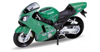 Welly - Motocykl Kawasaki Ninja ZX-12R (2001) model 1:18 zelená