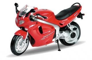 Welly - Motocykl Triumph Sprint ST (2002) model 1:18 červený