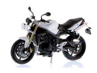 Welly - Motocykl Triumph Street Triple model 1:18 Bílý